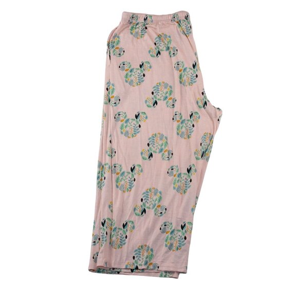 NWT Disney Large Sleepwear Pajama Set Multicolored Floral Mickey Mouse Print - Picture 8 of 16